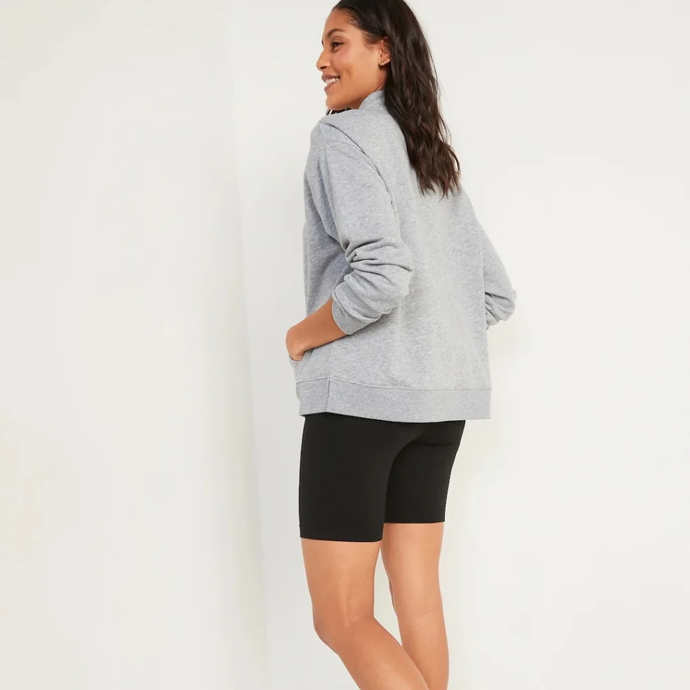 NWT High-Waisted Cotton Biker Shorts, 8-inch inseam, Black, Size M - Picture 2 of 4